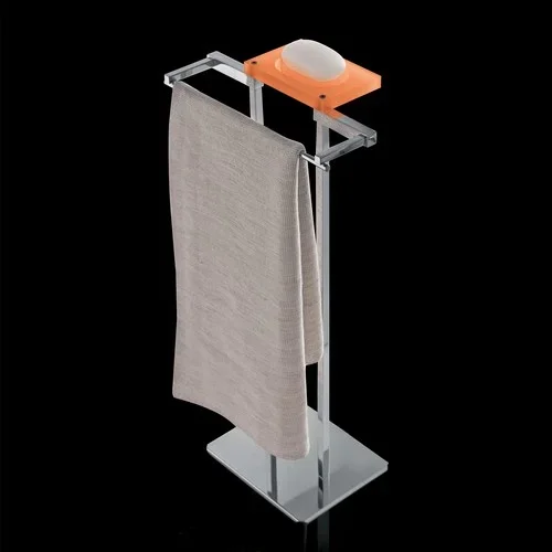 0874-C-AR Piantana bidet cromata e plexiglass arancio TL BATH