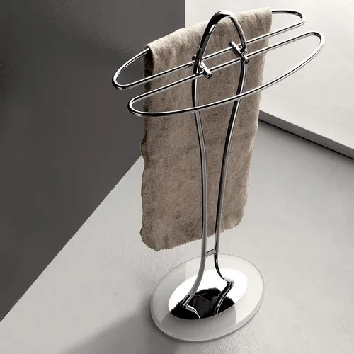 0897-C-AR Piantana lavabo cromata e plexiglass arancio KOR TL BATH