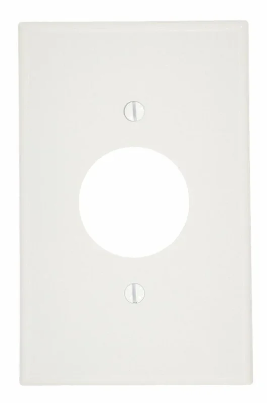 1-Gang Single Receptacle Wall Plate in White
