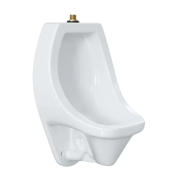 1 gpf 1/4 Stall Washout Urinal with 3/4 Top Spud in White (Hanging Brackets Included)