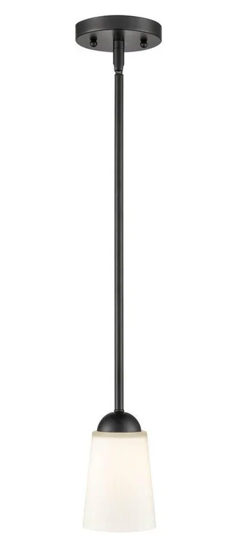 1-Light Pendant Light in Matte Black