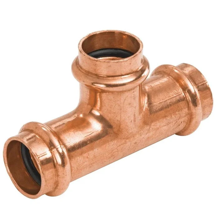 1 x 3/4 x 1/2 in. Copper Press Tee