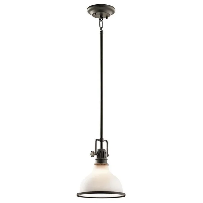 100W 1-Light Incandescent Mini Pendant in Olde Bronze