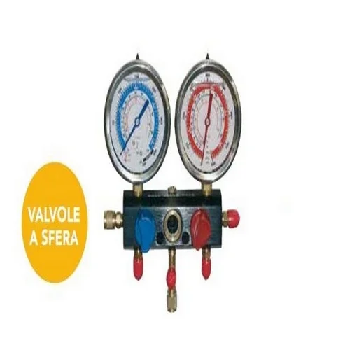 11131030 GRUPPO MANOMETRO 2 VIE CON VALVOLE SFERA E MANOMETRO IN BAGNO TECNOSYSTEMI