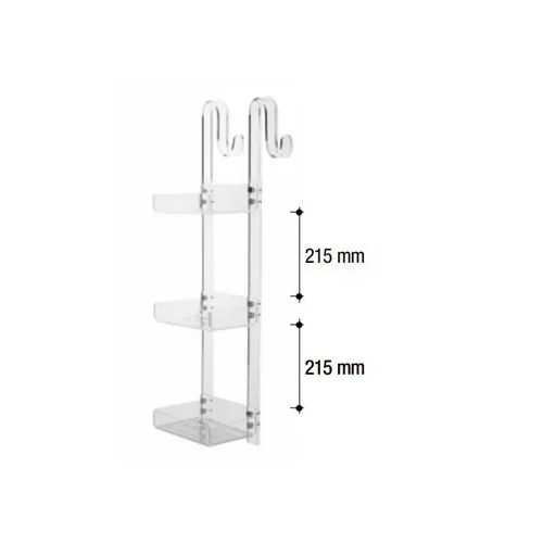 1133-C-VR Portaoggetti da appendere con gancio e plexiglass verde TL BATH
