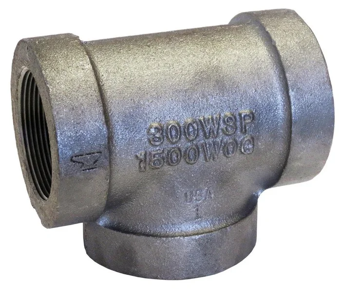 2 in. Threaded 300# Black Malleable Iron Tee