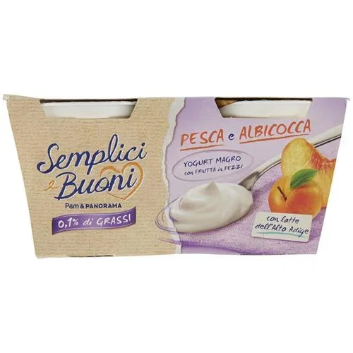 2 YOGURT MAGRO PESCA E ALBICOCCA