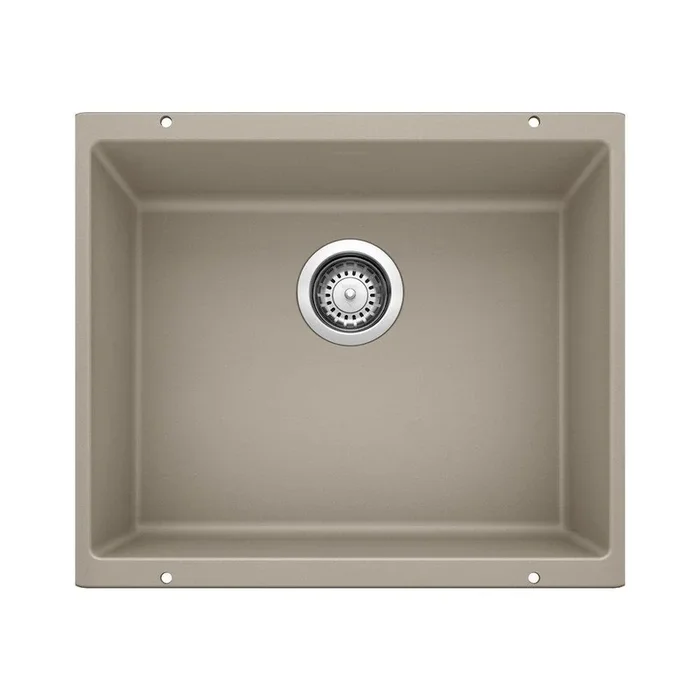 20-7/8 in. Undermount Silgranit Single Bowl Kitchen Sink in Truffle