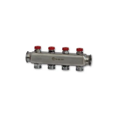 208ADM-07-09 Collettore inox con detentori att.3/4″ 1-1/4″x 9 vie TE-SA