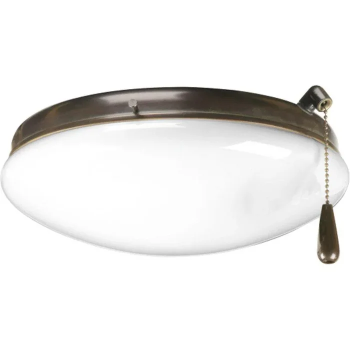 20W 2-Light Medium E-26 LED Ceiling Fan Light Kit in Antique Bronze