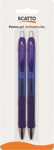 2PZ PENNA SCATTO GEL 0,7MM BLU