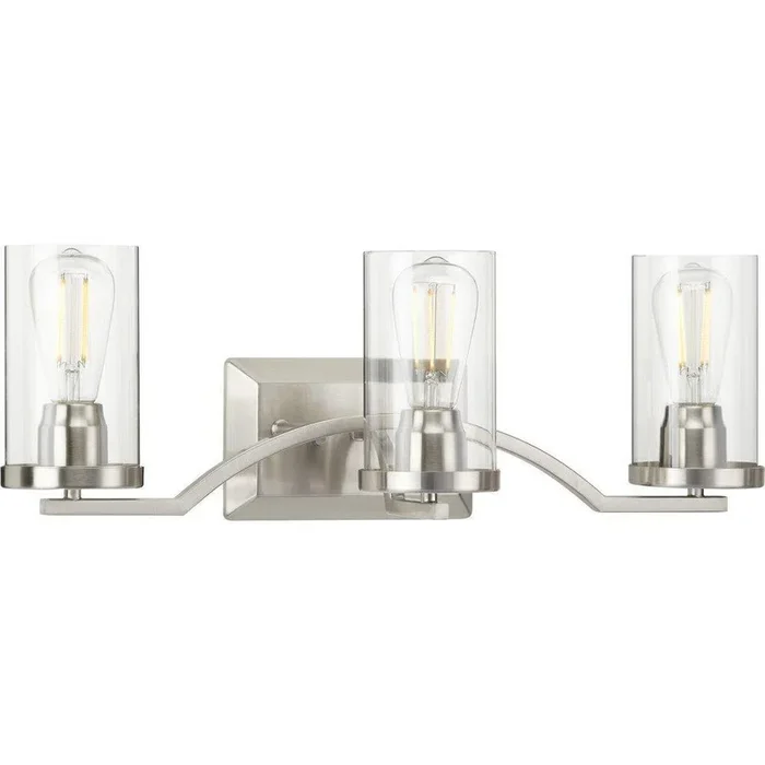 60W 3-Light Medium E-26 Vanity Fixture in Brushed Nickel