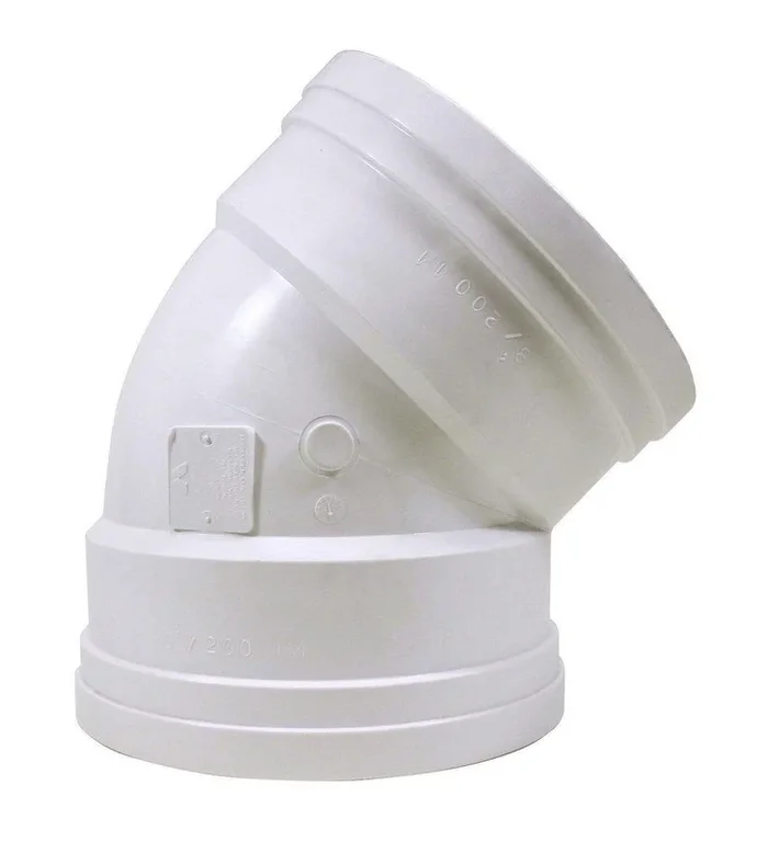 8 in. Gasket 45 Degree SDR 26 Plastic Sewer Elbow