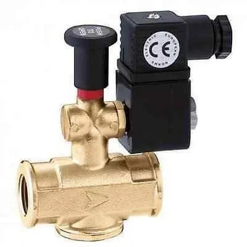 854026 Elettrovalvola gas, normalmente aperta, con riarmo manuale 1″ CALEFFI