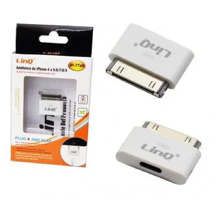 ADATTATORE DI RICARICA SINCRONIZZAZIONE IPHONE APPLE DA 30 PIN A LIGHTNING IP-7749