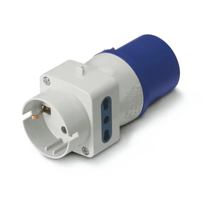 ADATTATORE SEMPLICE IP20 16A 2P+T 250V 6H 2 BIV.+1 P30 SCAME 610.388