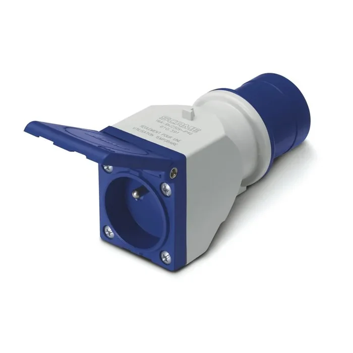ADATTATORE SEMPLICE IP20 16A 2P+T 250V 6H FRENCH SCAME 610.391