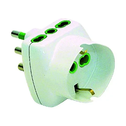 Adattatore Triplo 82240 Spina 16A + 2 Prese 16A Bipasso + 1 Presa Schuko Cf. 5Pz