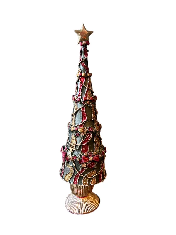 Albero di Natale verde fiocchetti medio