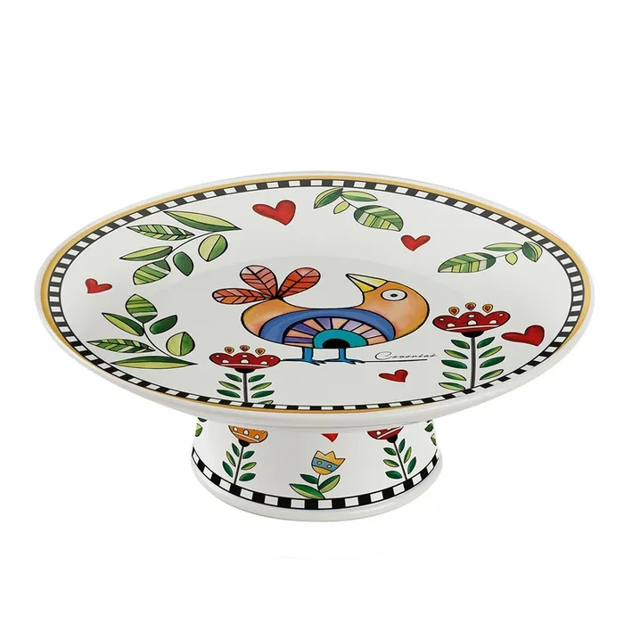 Alzata per dolci in porcellana dal design moderno Cocoricò