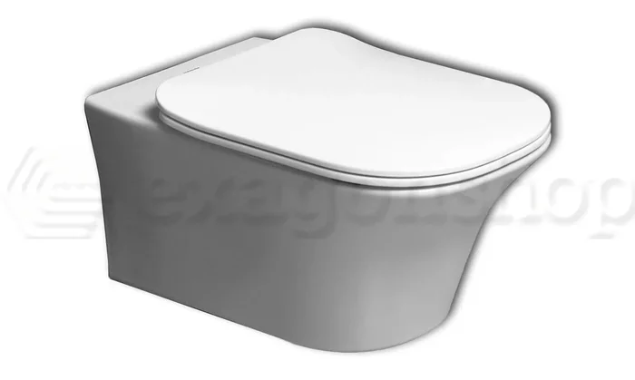 Antonio Lupi Design Cabo1 Vaso Sospeso In Ceramica Con Sedile Termoindurente Bianco