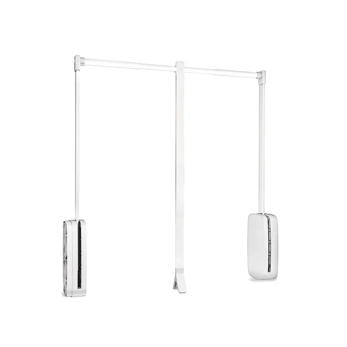 Appendiabiti per Armadio 45-60 cm Max 12Kg in Acciaio Emuca Bianco