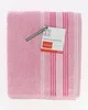 Asciugamano Spugna Bordo Jacquard Cm60x110 Rosa Casa