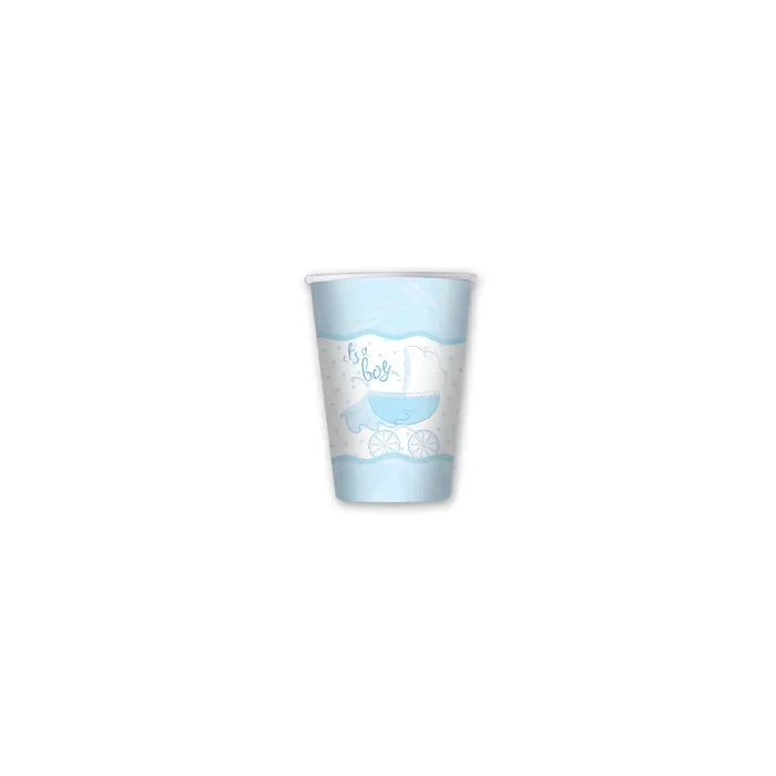 Big Party Bicchieri Carta It’s a Boy 80 Cc Cf 8 Pz Celeste