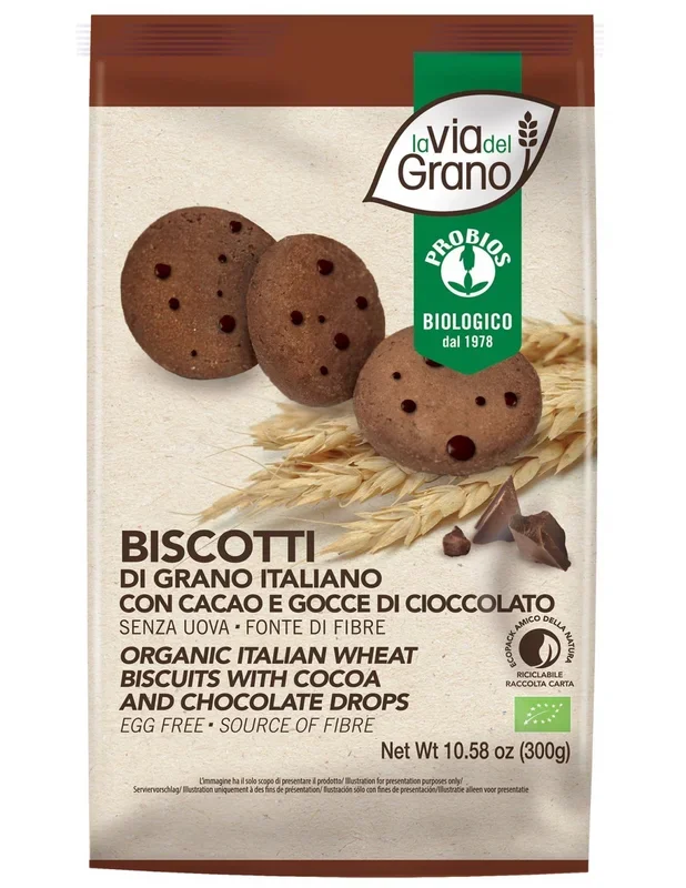 BISCOTTI CACAO E GOCCE DI CIOCCOLATO