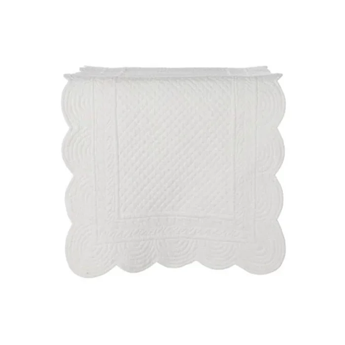 BLANC MARICLO’ Runner da tavolo shabby in cotone avorio 45×140 cm