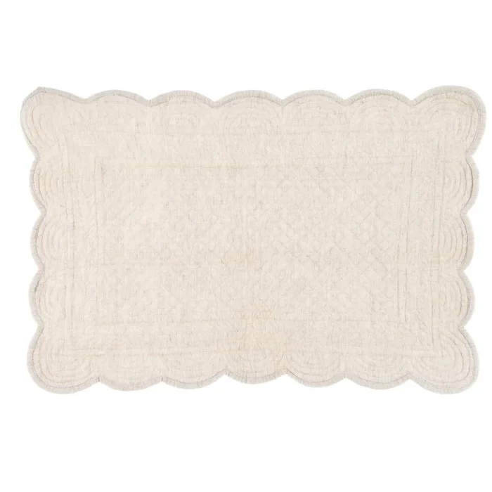 Blanc Mariclò Set 2 tovagliette americane in cotone naturale 35x50cm