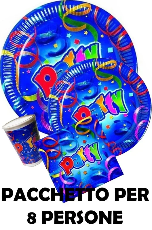 Blu Party pacchetto offerta tavola per 8 persone
