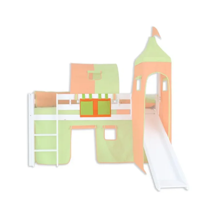 Borsa portaoggetti per letto – verde/arancione