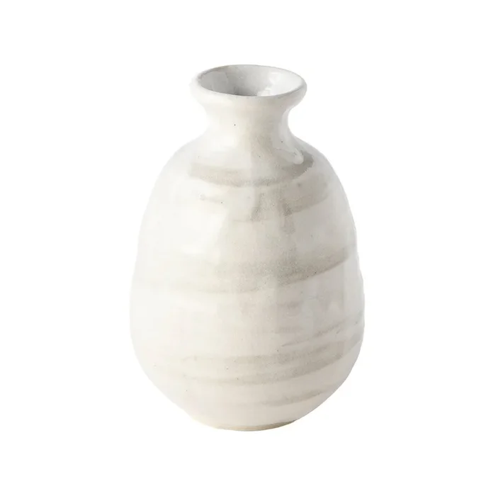 Bottiglia da sakè 350 ml, bianca, ceramica, MIJ
