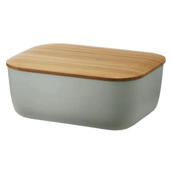 Burriera BOX-IT 15 cm, caldo grigio, plastica / bambù, RIG-TIG