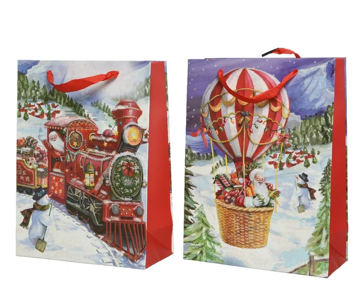 Busta Regalo Natale 10X26X32 Cm