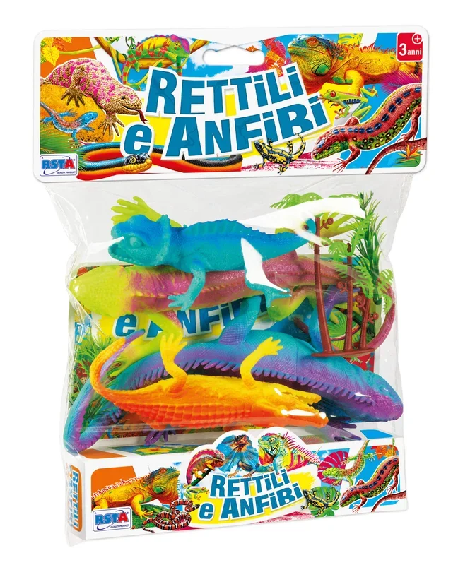 BUSTA RETTILI E ANFIBI 4 PEZZI COLORI FANTASY – 11547