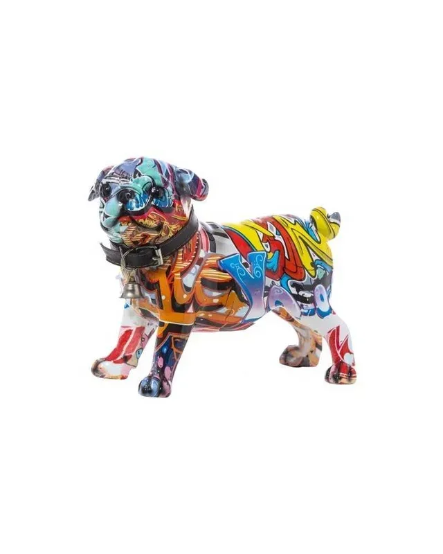 CANE IN RESINA “GRAFFITI” H.19 CM