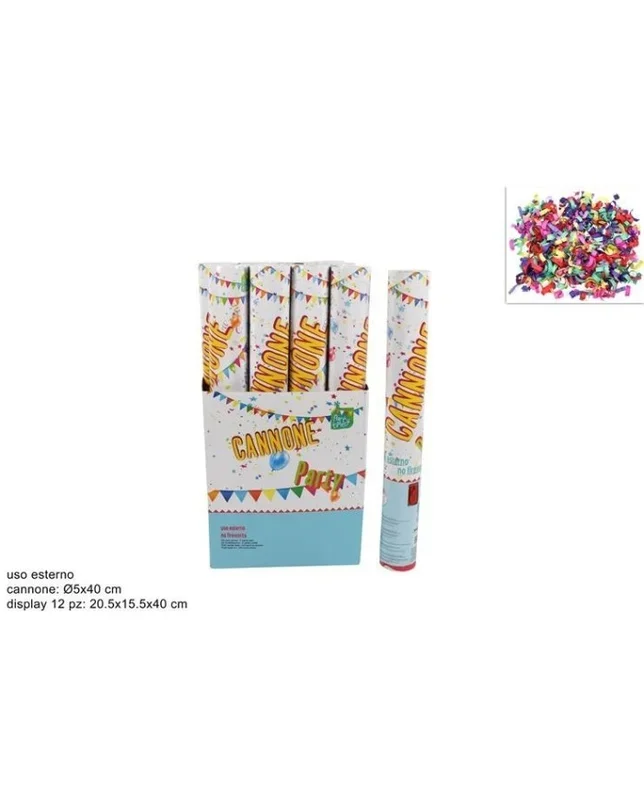 Cannone sparacoriandoli multicolor 40 cm