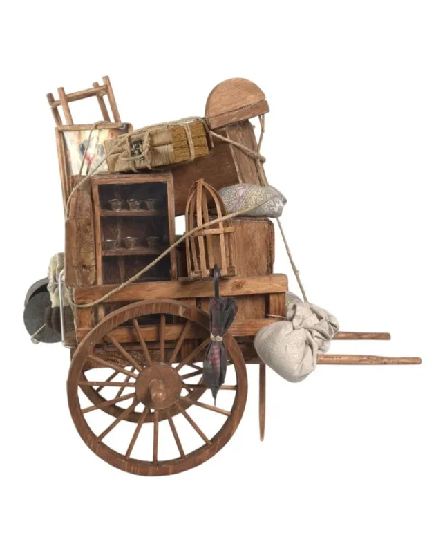 Carro con sfratto del 4 maggio per presepe per statue da 30/35 cm