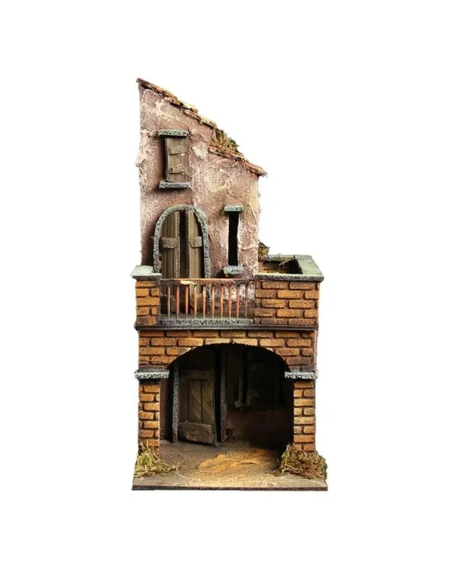 Casa stile ‘700 con luce 18x16x34cm per presepe