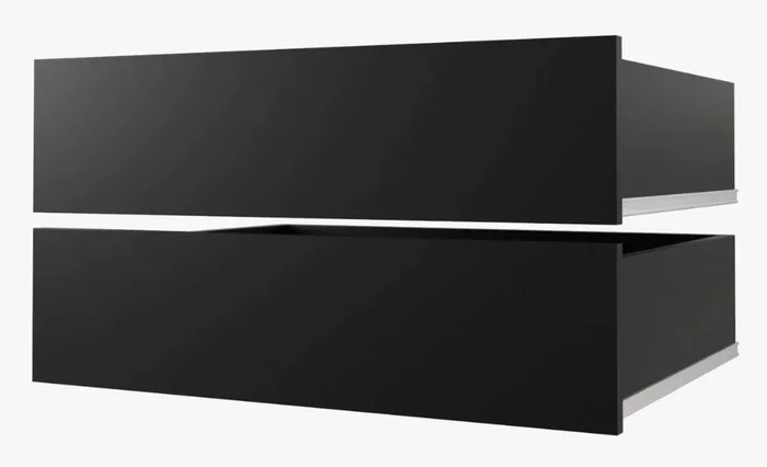 Cassetti per armadio, Set 2 pz, nero – per armadi con larghezza 100 cm