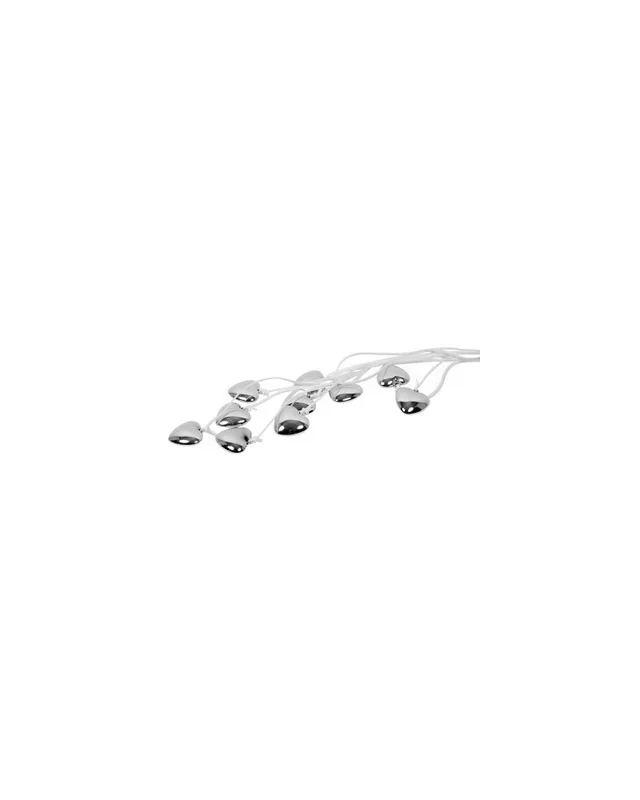 Cf 10pz cuori cm 3 silver pendenti