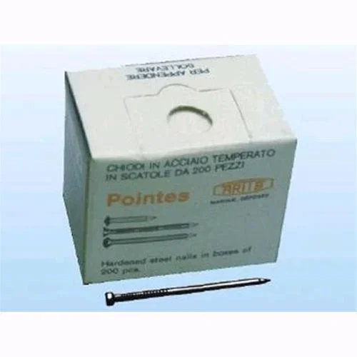 Chiodi acciaio testa gruppino in scatoline – Misura mm. 1,2×25 – Cf. 100 pz