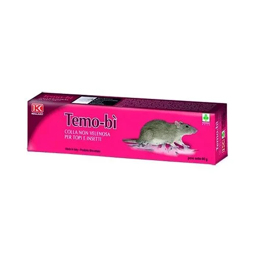 Colla Topicida Per Topi ‘Temobi’ Gr. 80 Cf. 25 Pz