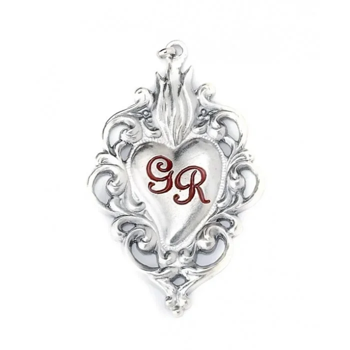 CUORE EX VOTO IN METALLO OSSIDATO