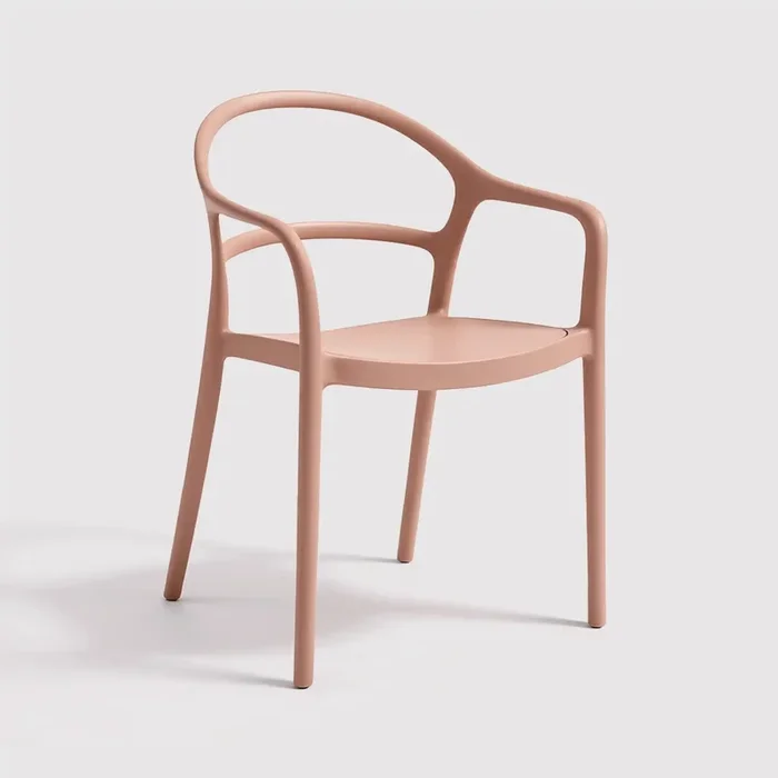 Dahyl – Sedia rosa impilabile da interno o giardino