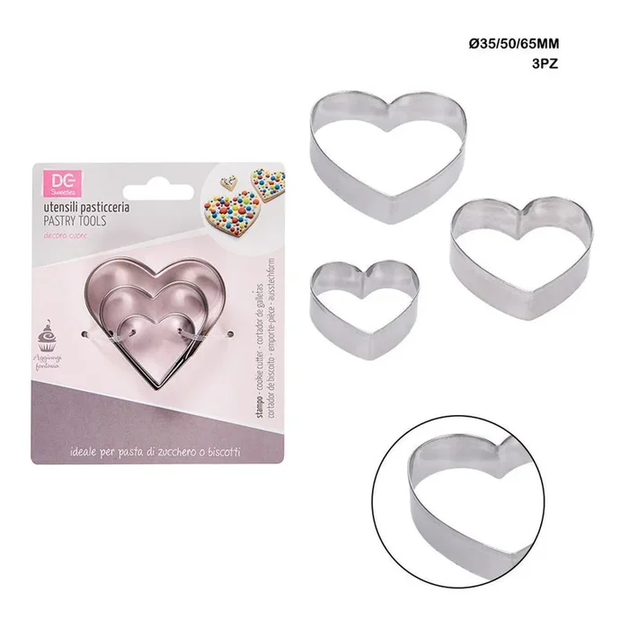 Dc – Set 3Pz Stampi Per Dolci Cuore