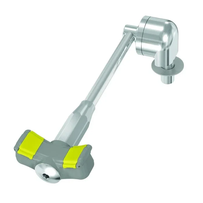 Deckmount Swing-Down Eye Wash Unit in Polished Chrome