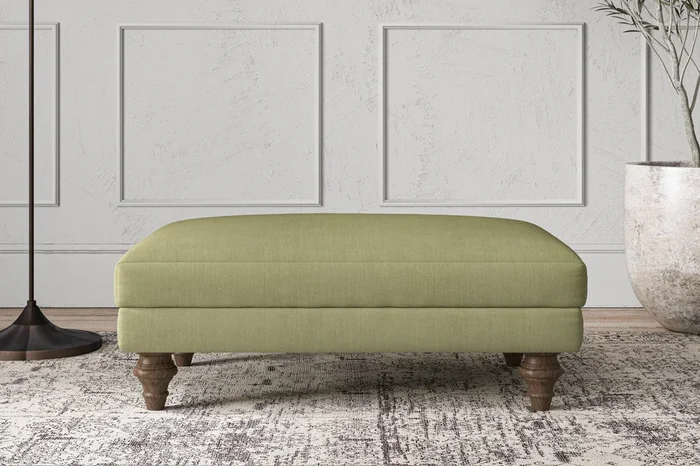 Deni Medium Footstool – Brera Linen Sage